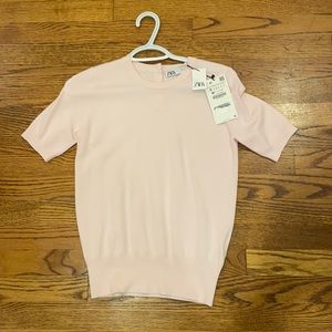 Zara Light Pink Top short sleeve top size small